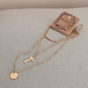 Layered necklace & earring set